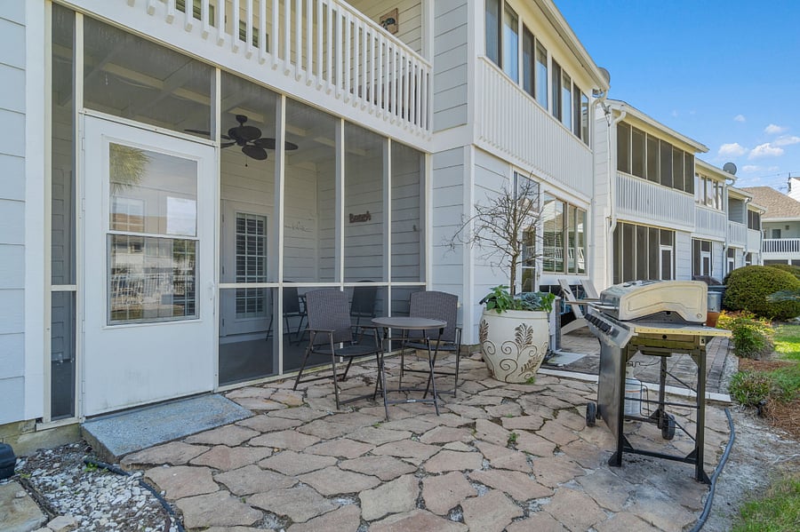 Grilling area right by the patio and pool