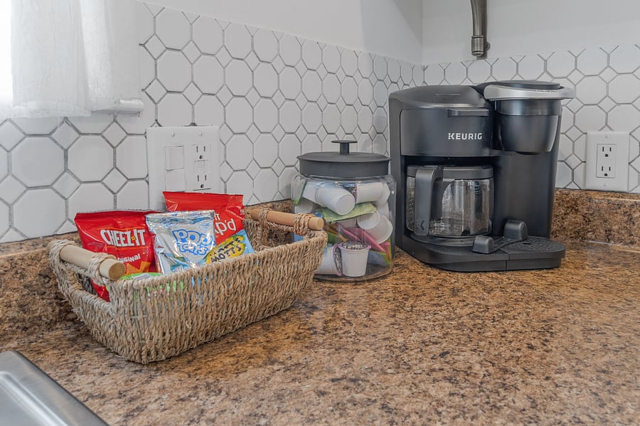 A starter pack of amenities is provided to get you started