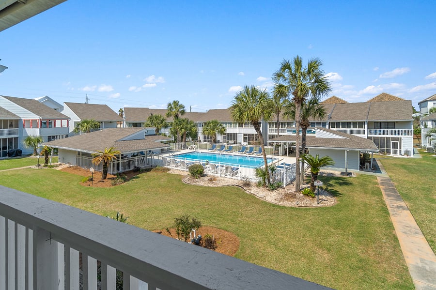 Gated community with pool access