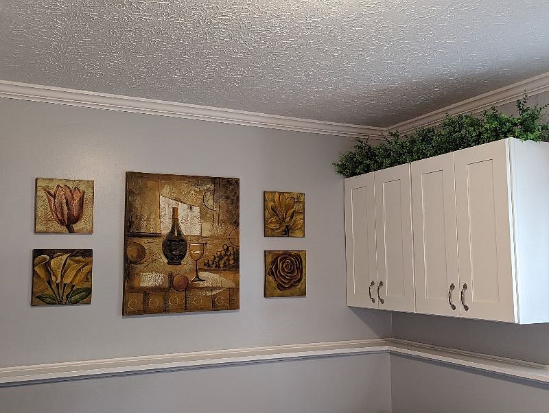This Cabinet is Empty. It's YOURS while staying here. This is where you will put your food or anything else you want.