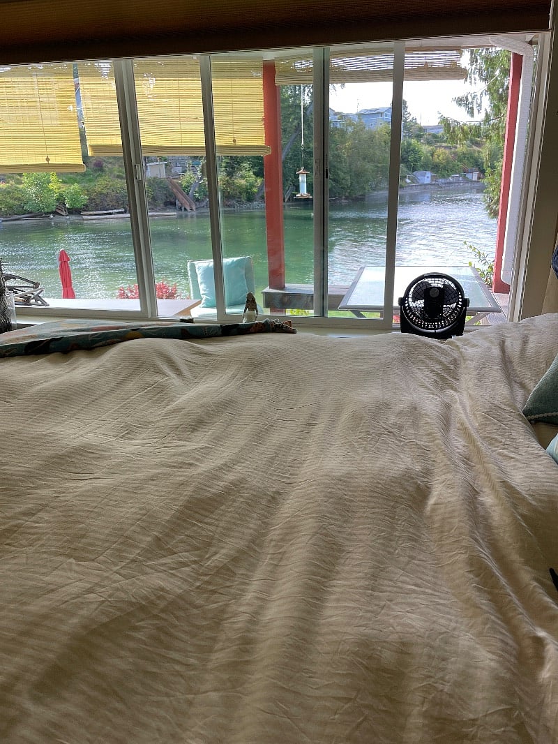 Serene water view from your King bed.