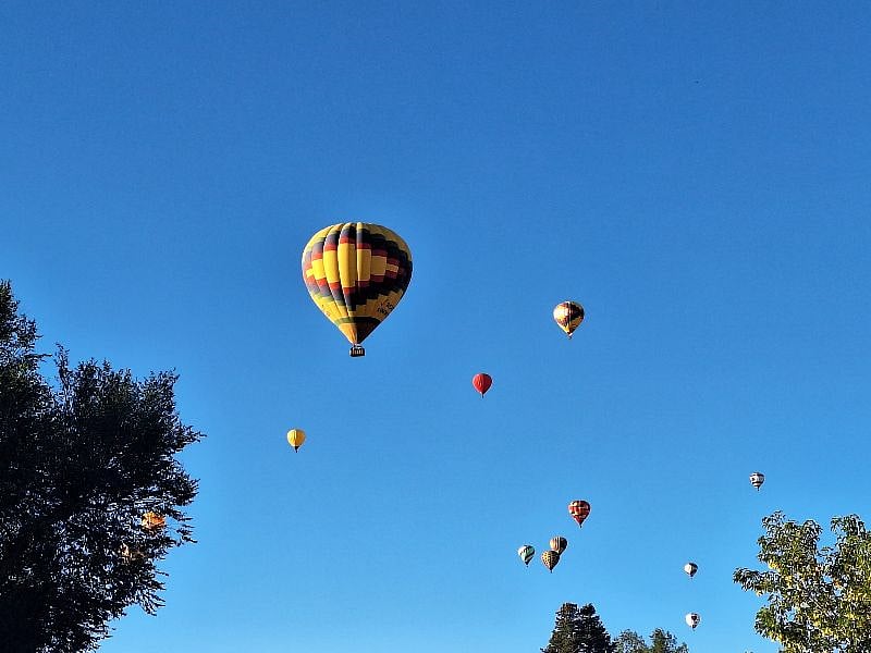 Annual Labor day Balloon Lift Off - view from the Patio