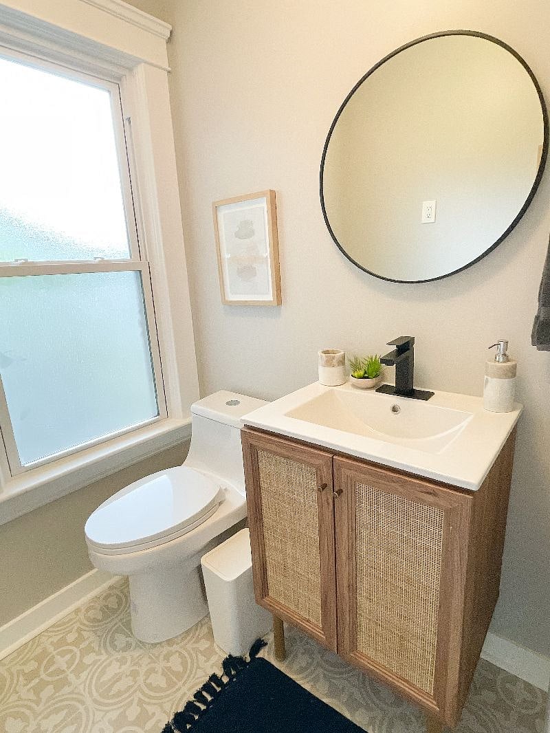 Another half bathroom available upstairs
