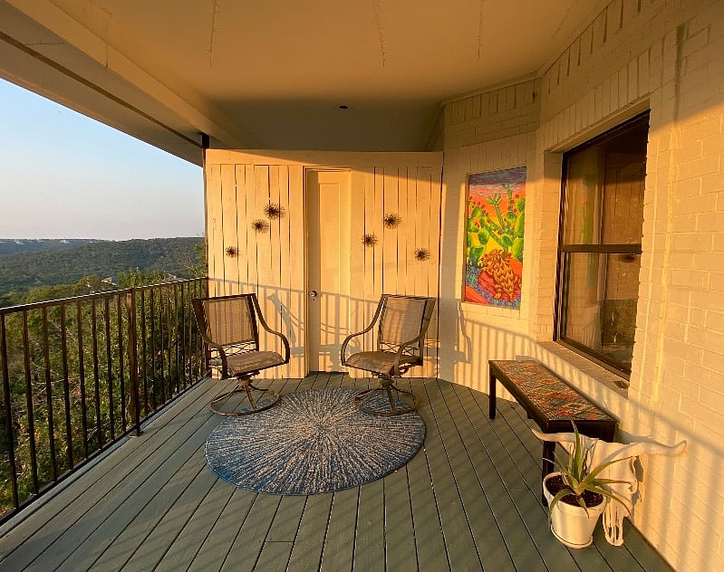 Sunrise on private deck
