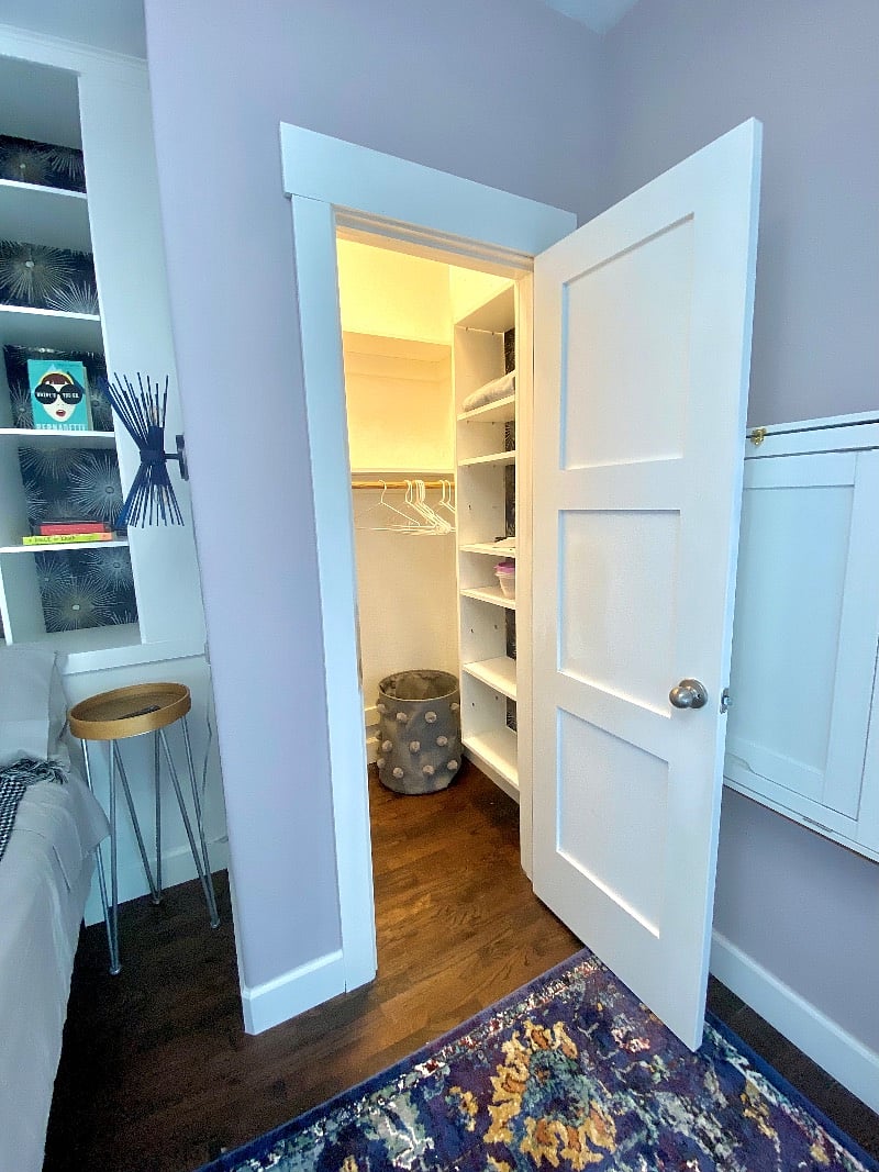 Large walk-in closet with various supplies you may want to use.