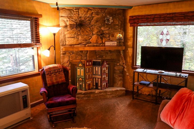 Fireplace is fully operational with a full supply of chopped wood just out back. 