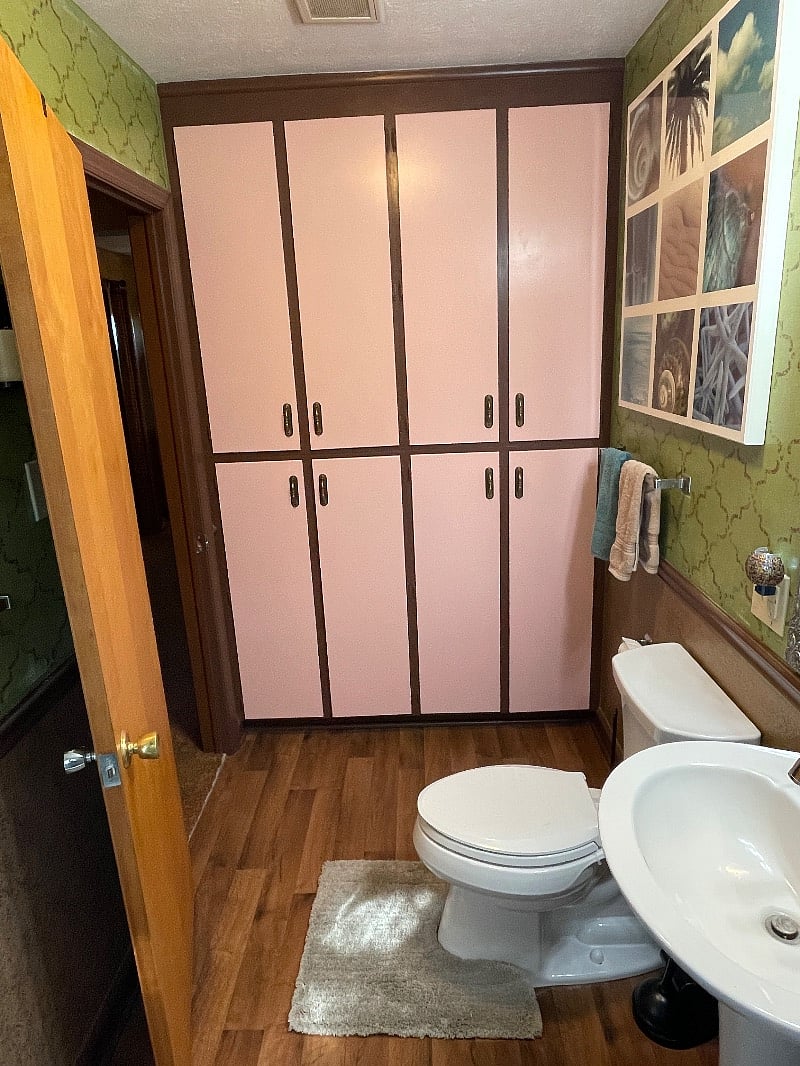 Lots of bathroom storage space.