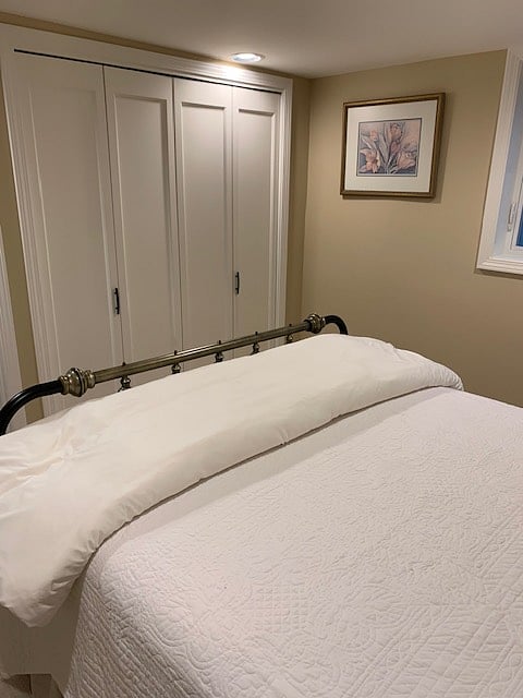 Additional closets at end of bed