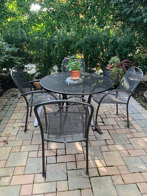 Dedicated patio and backyard