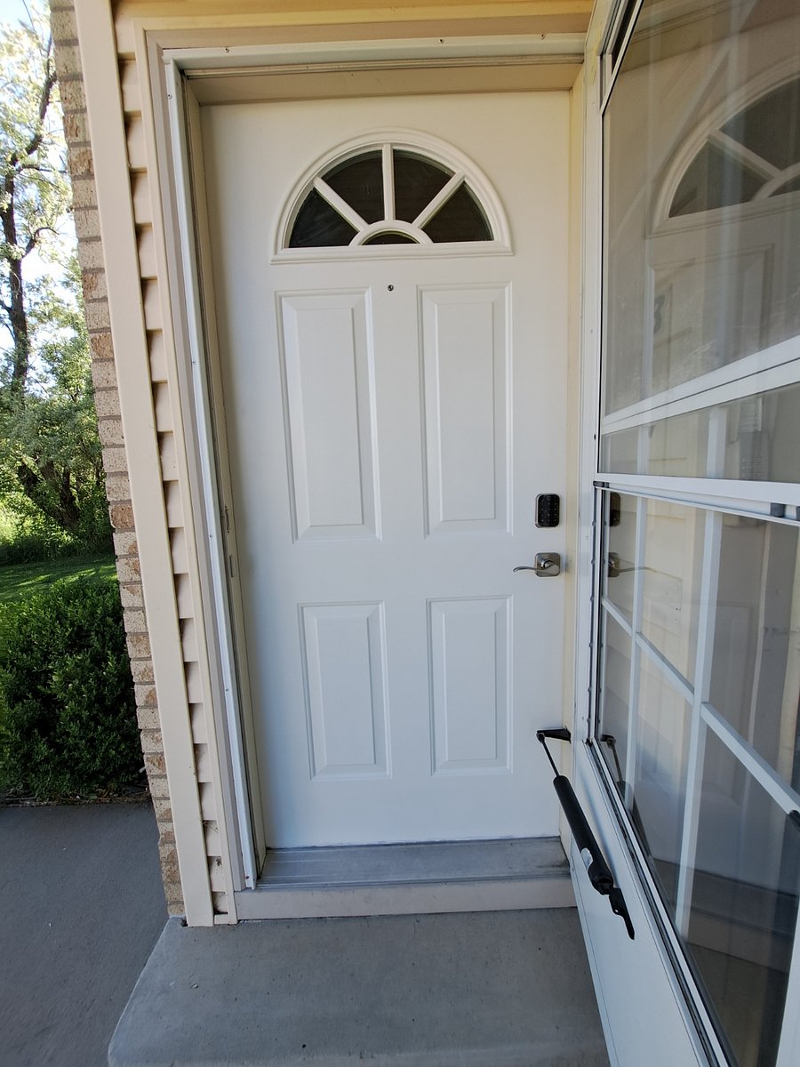 Use key code or phone app to lock and unlock front door.
Garage door has a remote; back door has standard key/deadbolt.