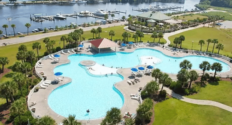 Tower pool.  This is the resorts pool. Open from April 1-Oct 1.  Hot tub is open year round.
