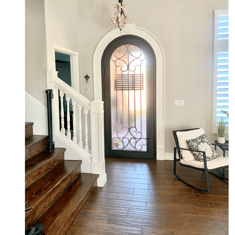 your private entry door, just a few steps to stairs. Very private for our tenants. We use the garage.So, basically, its all yours. Except for Amazon packages, lol,