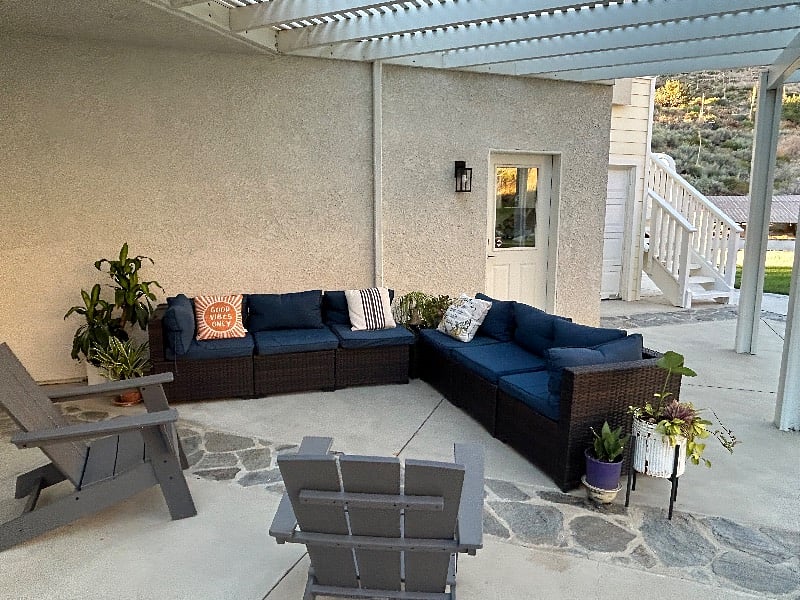 The patio that you are welcome to use!