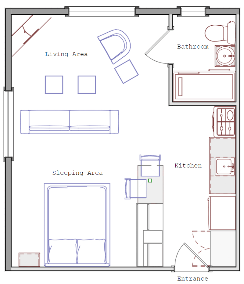 Studio A Floor Plan