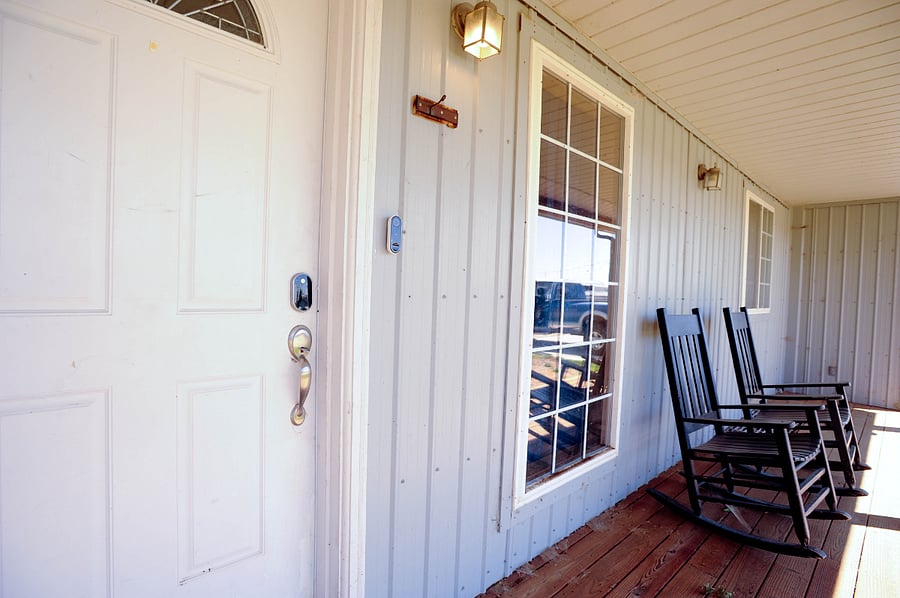 Keyless entry on porch