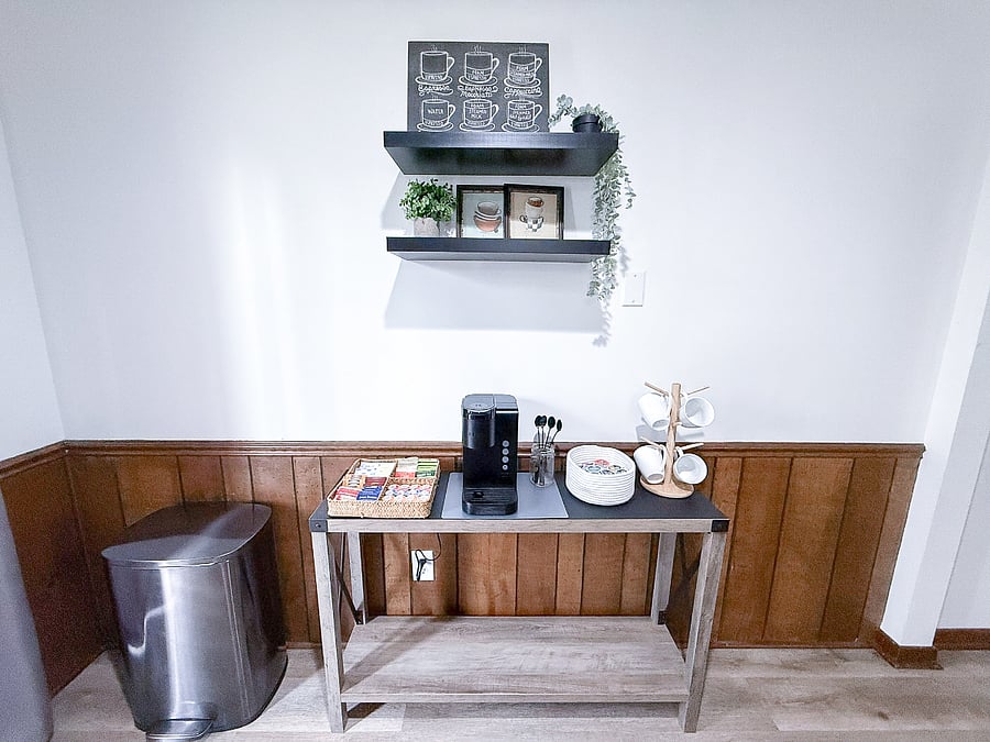 Charming Coffee Bar for Your Morning Cup of Coffee or Tea