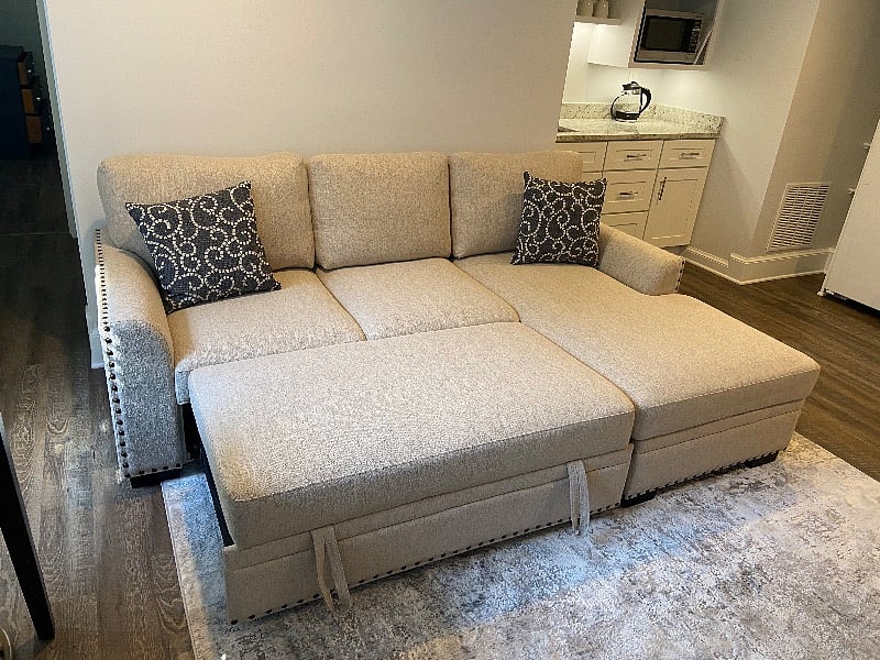 Queen sized sleeping for your your occasional weekend guest!