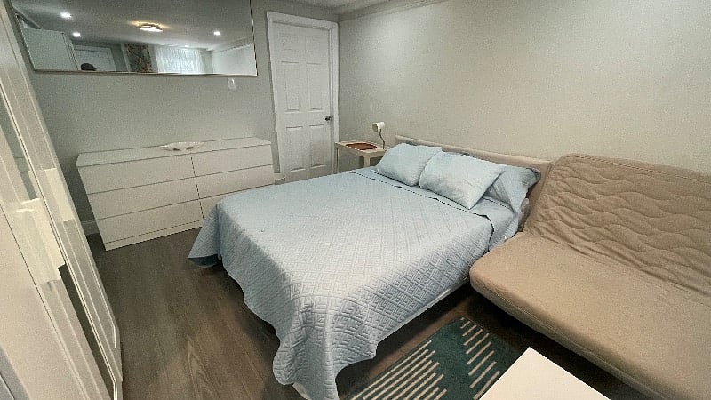 Queen sized bed