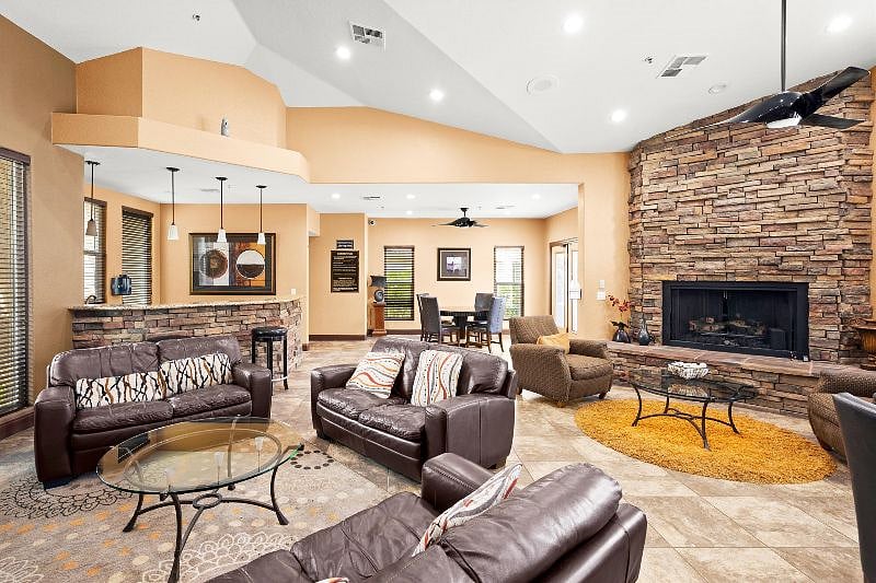 Clubhouse Living Room and Kitchen