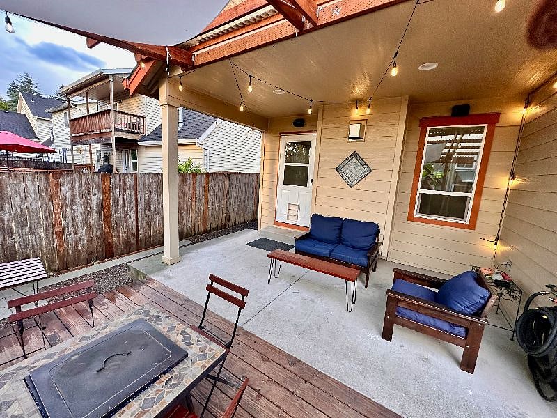 Comfortable outdoor seating.