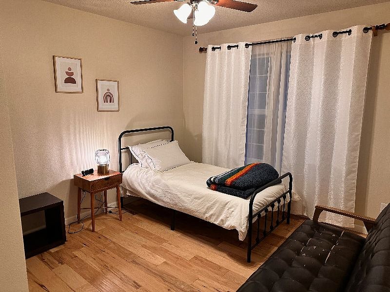 This front bedroom is now a queen bed, the same as the master.
