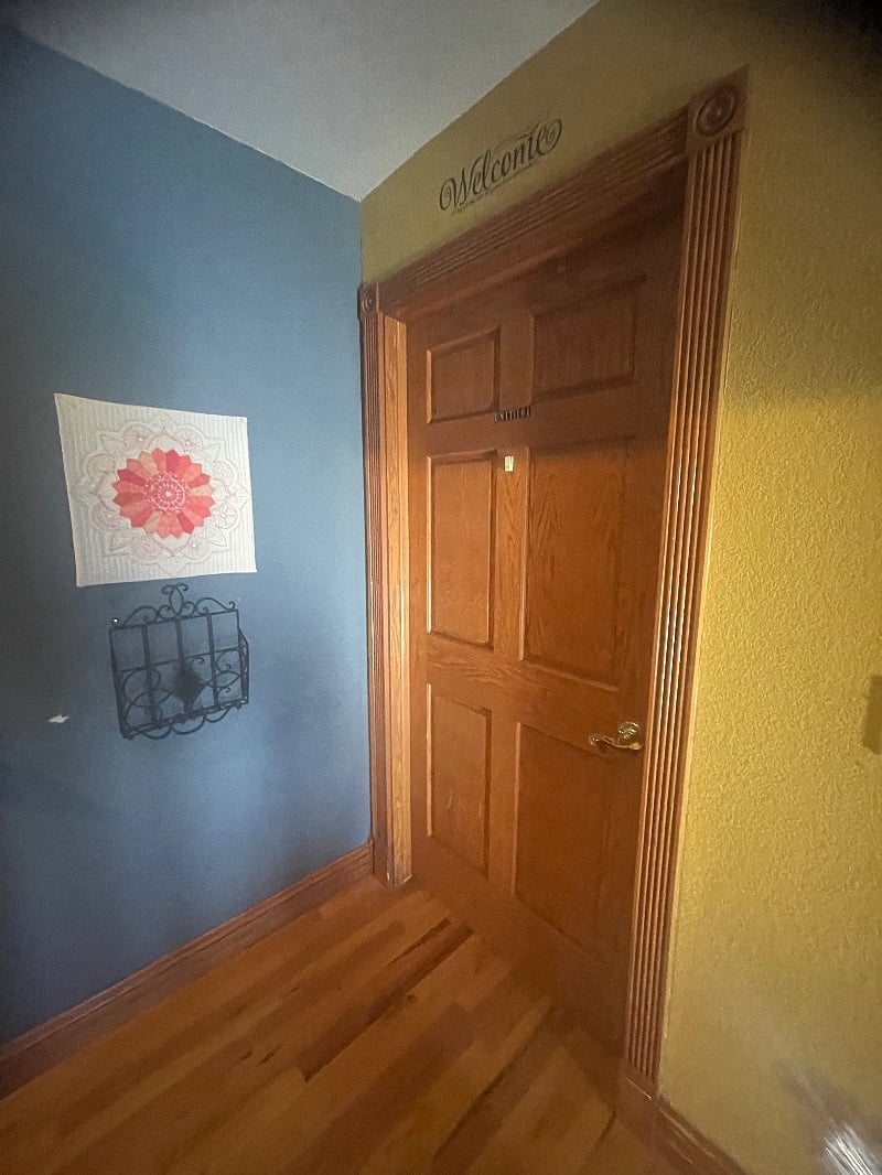 Entrance into apartment from gym.