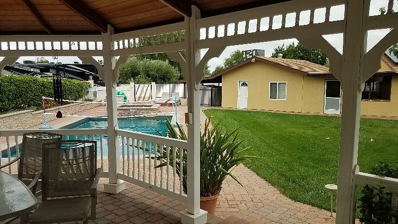 Backyard view of Cottage