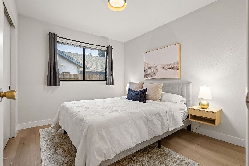 Third bedroom with near black out curtains.