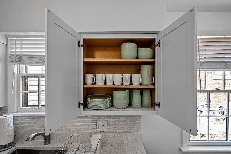 Kitchen fully stocked.