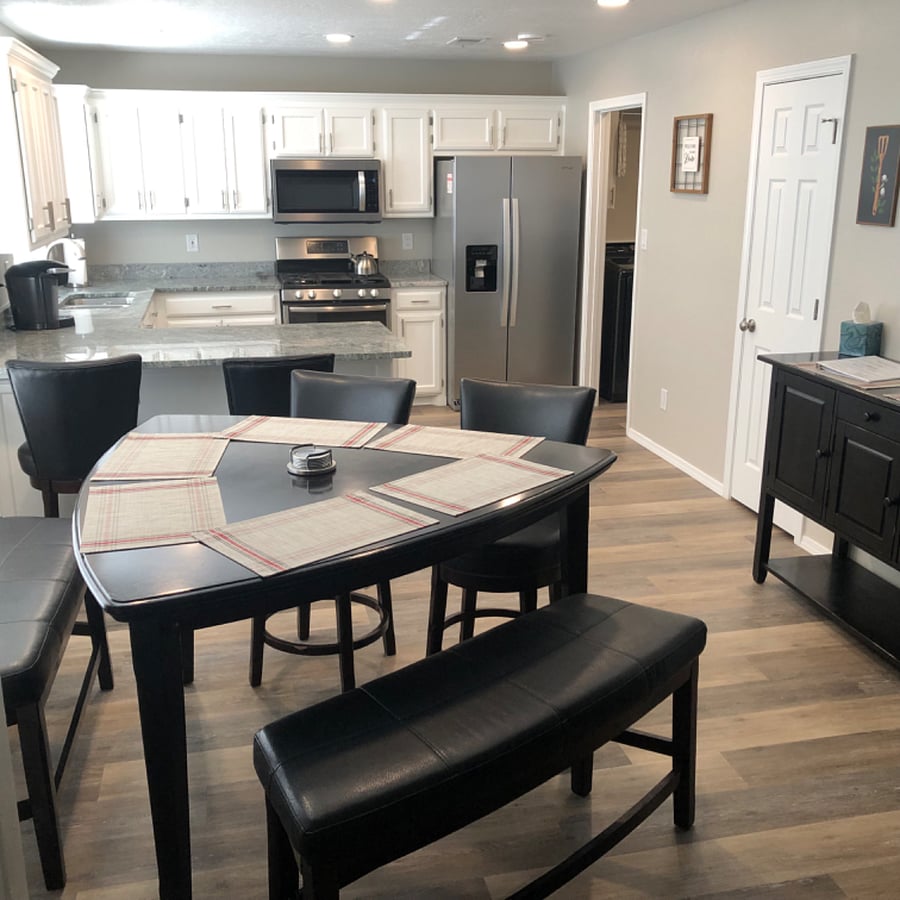 Kitchen and dining room