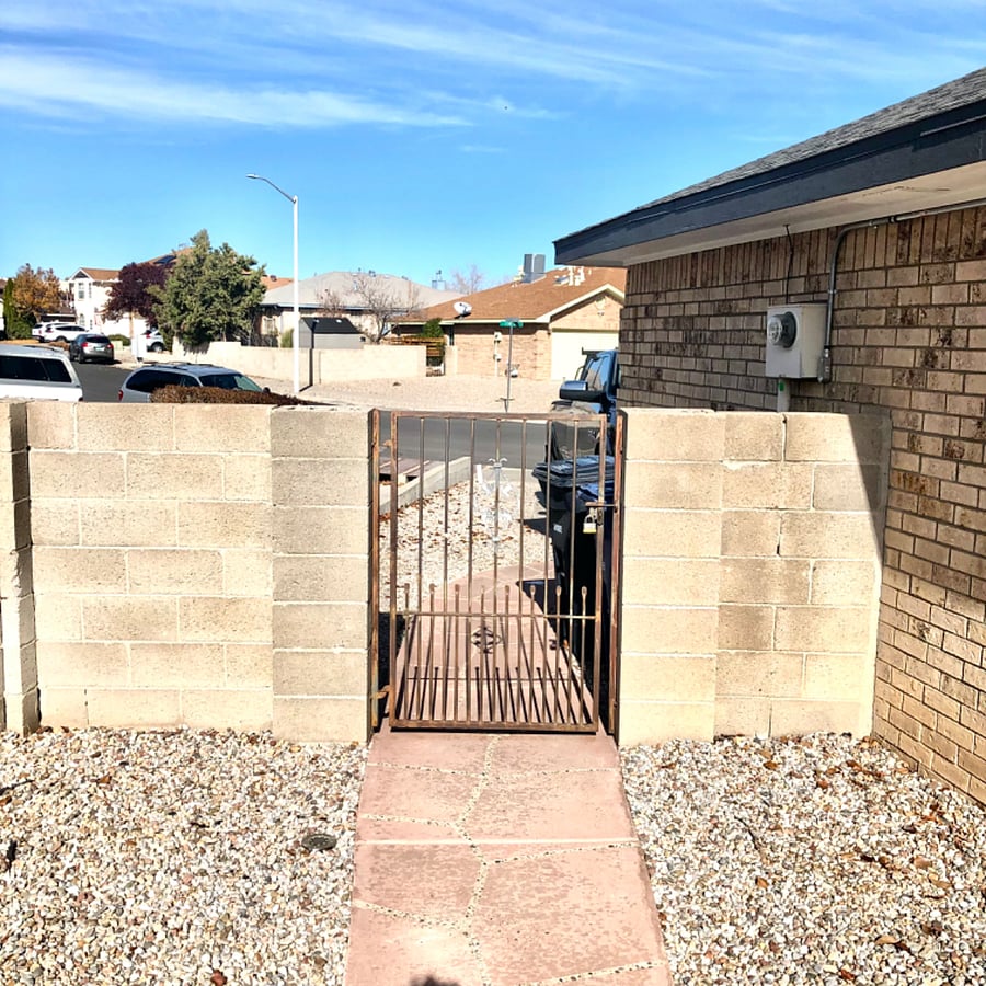 Fully fenced backyard