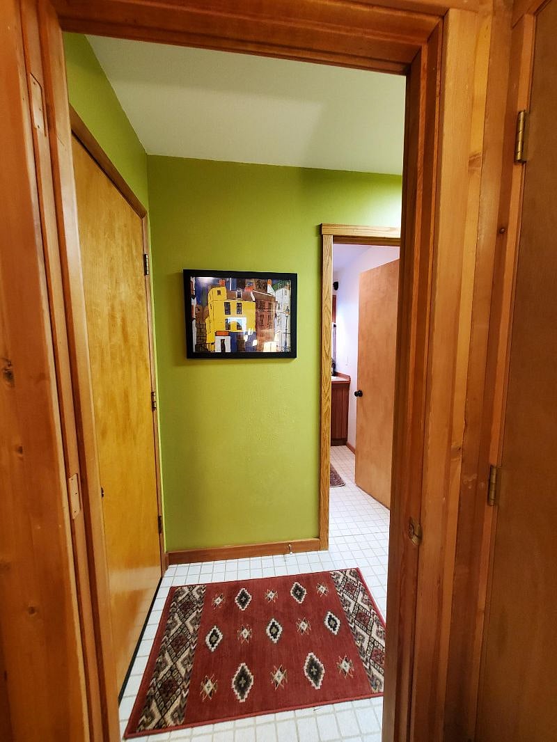 View from entry toward main floor full bathroom