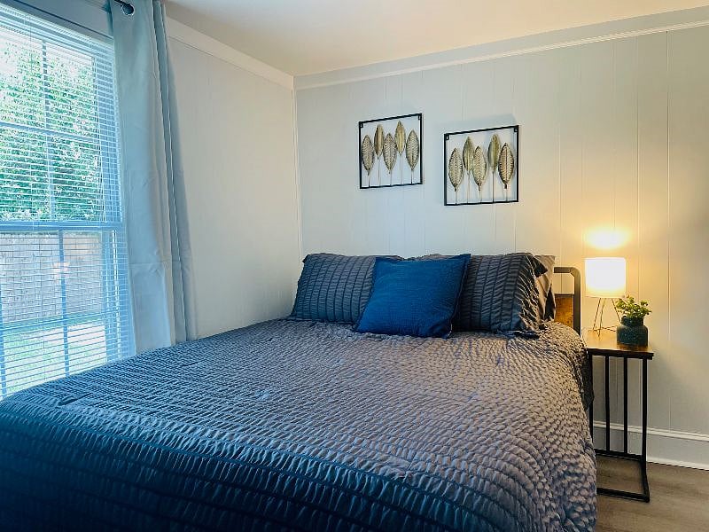 Bedroom #2: Includes queen-sized bed, closet, dresser and blackout drapes.