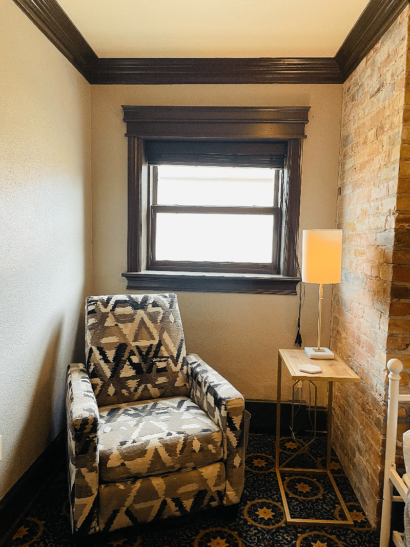 Nice reading area in 2nd bedroom with pushback recliner