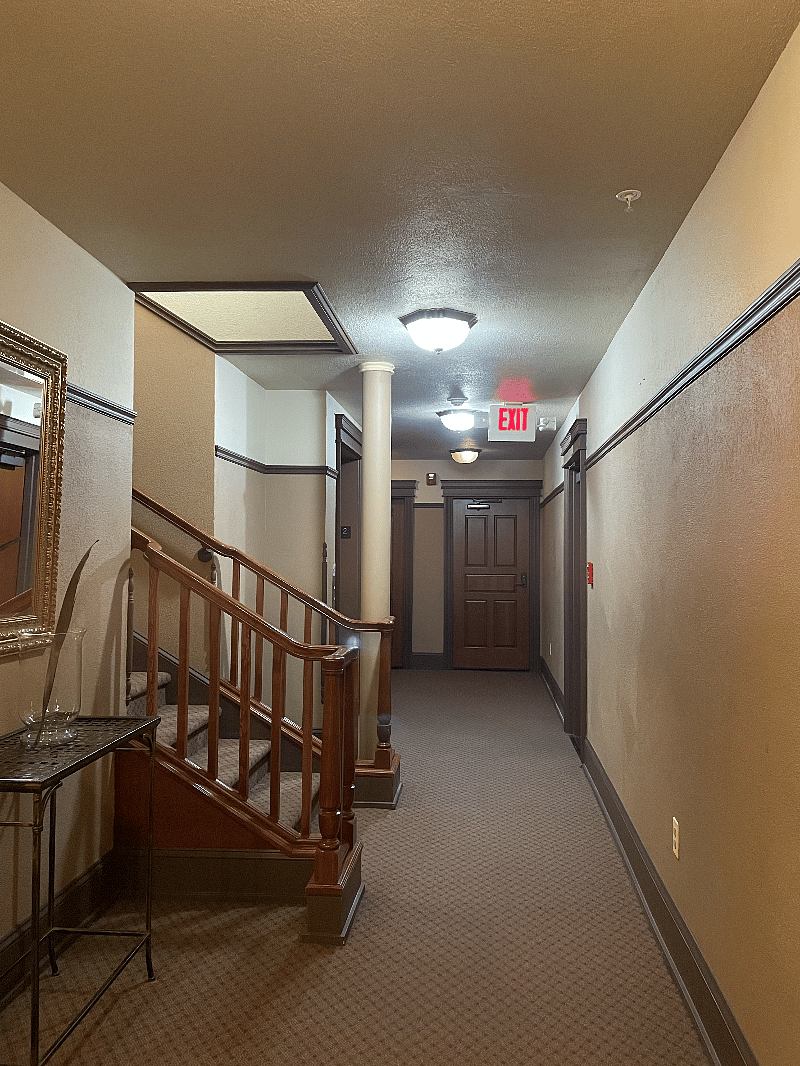 Hallway outside of unit