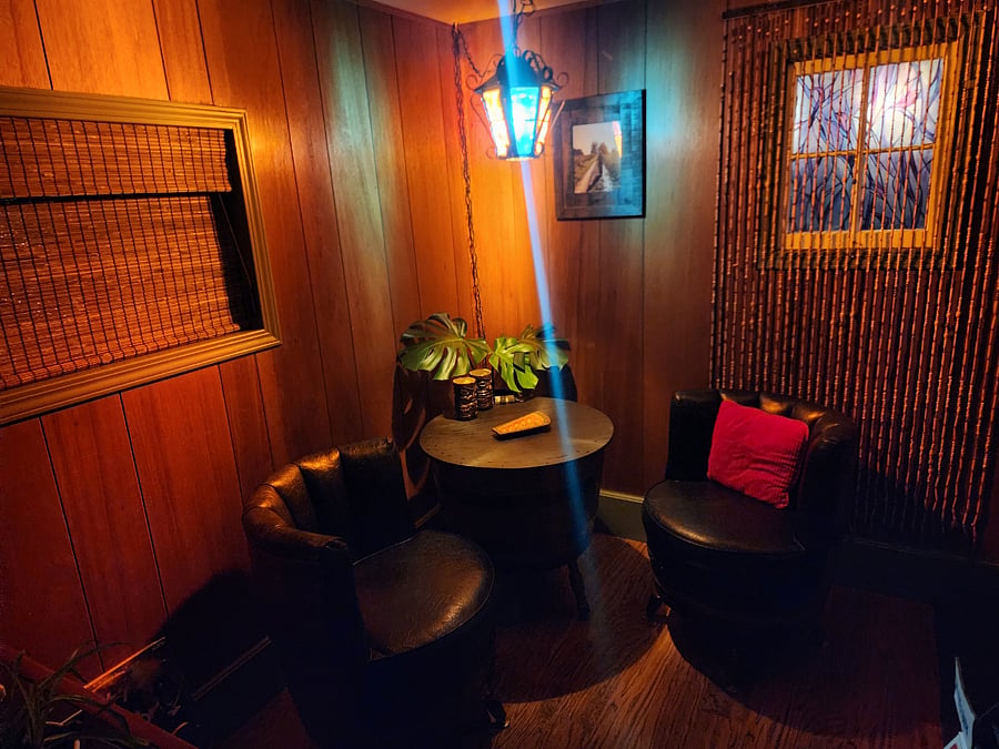 Step into the tiki lounge, and pour yourself an old fashioned.