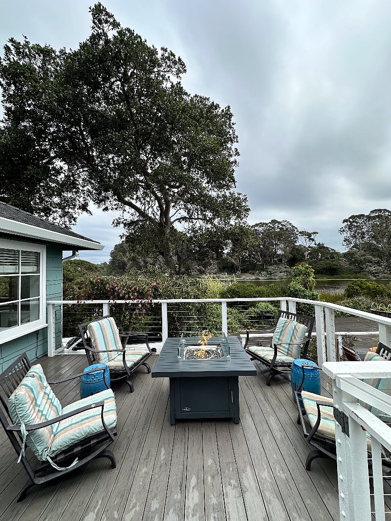 Private Deck with outdoor Fireplace
