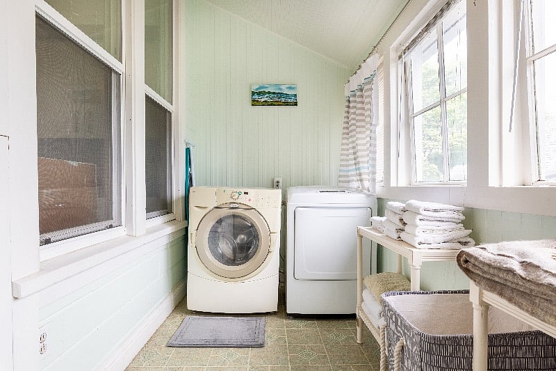 Utility room with washer and dryer