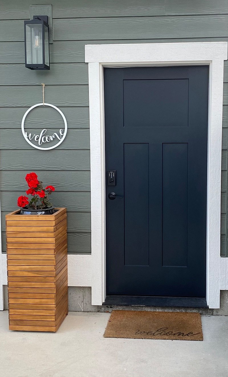 Private secure entry with keyless lock next to off-street parking space. Entry and security lighting that is programmable to fit your work and sleeping schedules.
