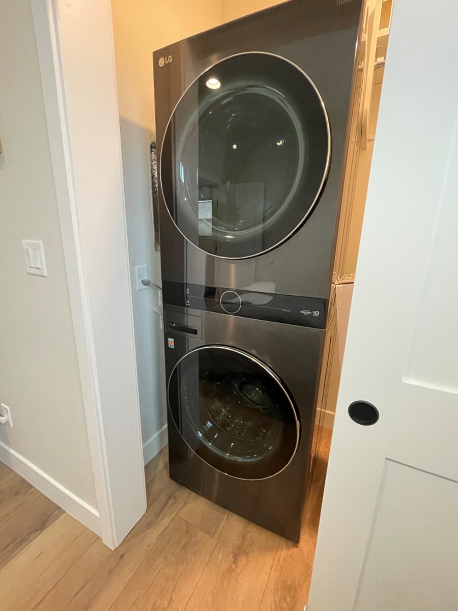 Full size washer and dryer in the guest house