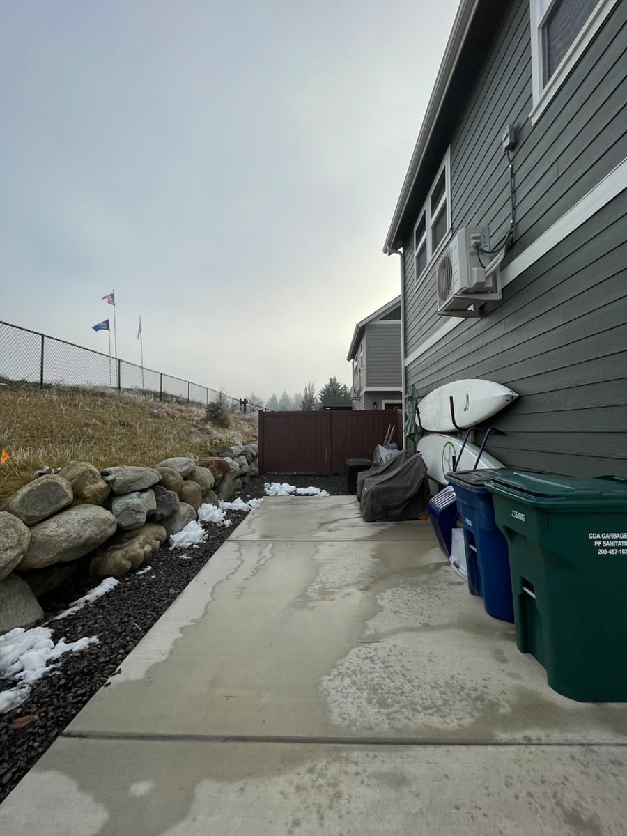 Common area in the winter. This area functions as the guests outdoor space in warmer months. See image below.