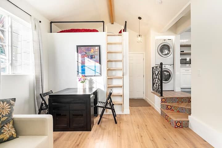 Second full size bed is in the small loft area. This can alternately be used as a storage space.