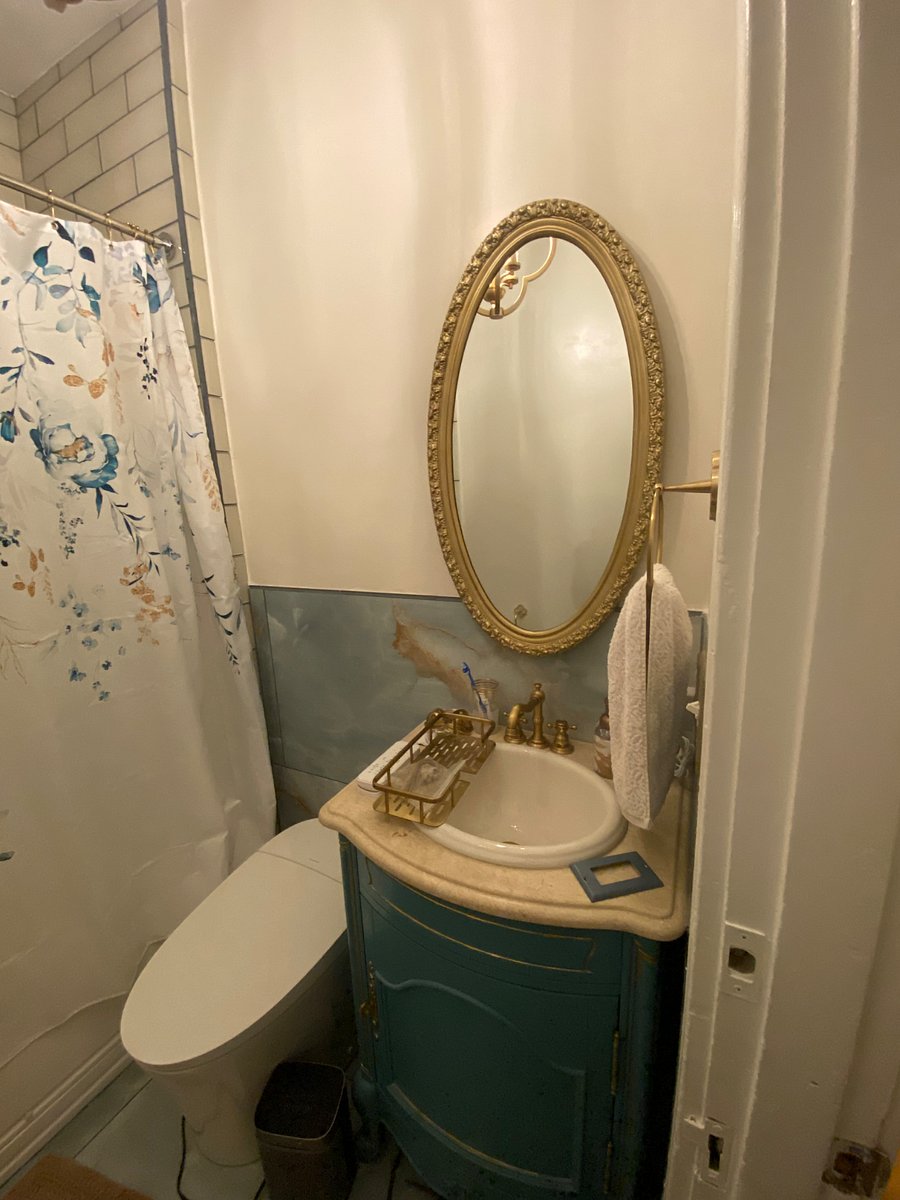 Gold Spa Bath: completed 12/24. Smart bidet toilet, jetted, heated tub with light therapy, rain shower, echo dot for soothing meditation music too.