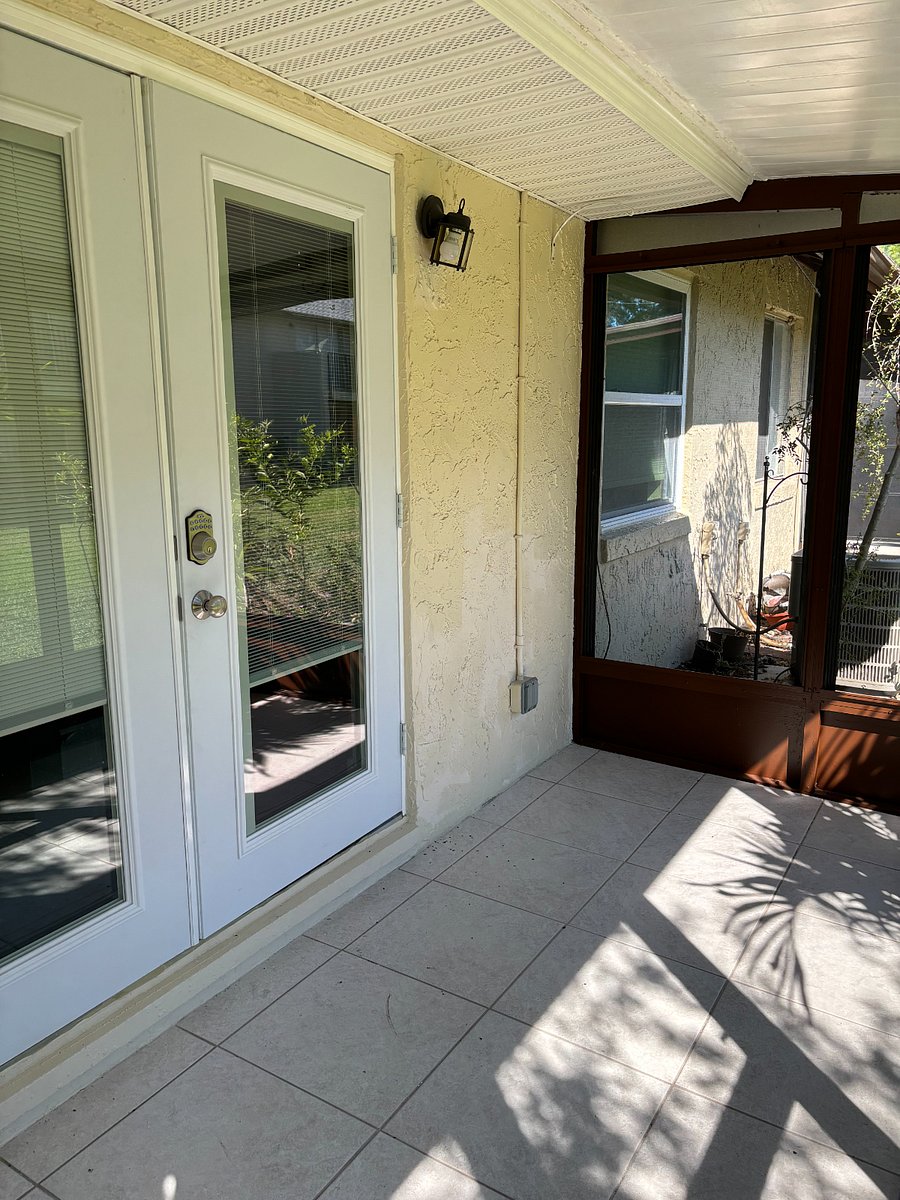 Back patio enclosure.