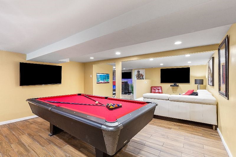 Basement Pool table area