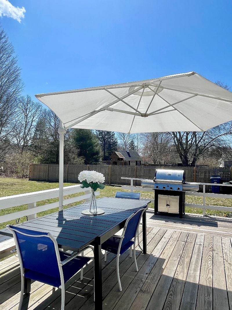 Back Deck Table & Gas Grill