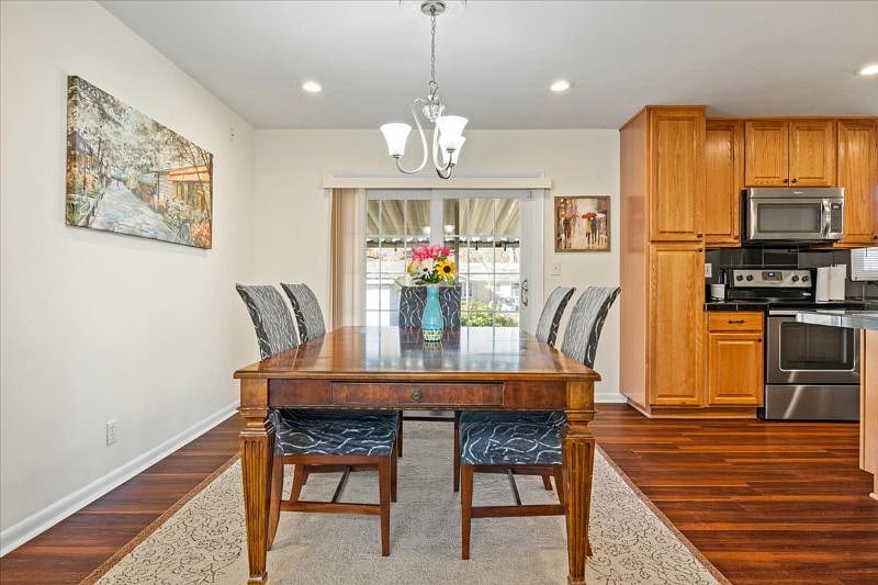 Large dining area and open kitchen
