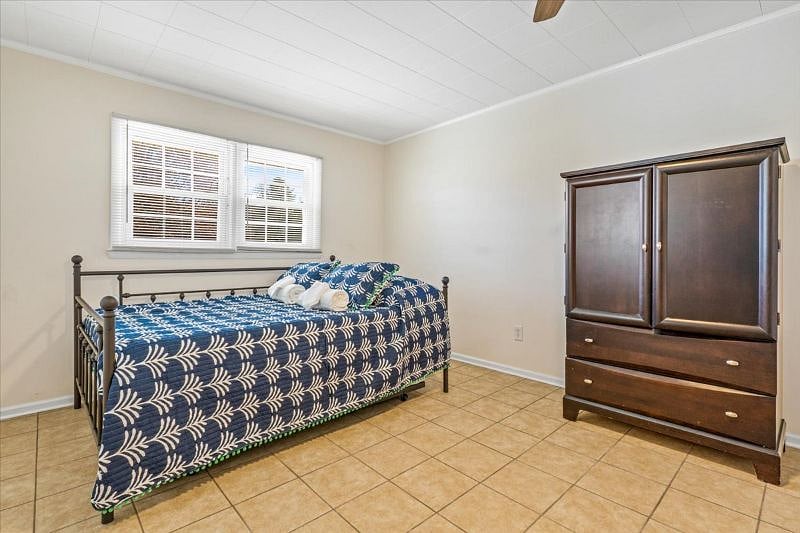 3rd bedroom.  Bed is a queen with a full trundle below.