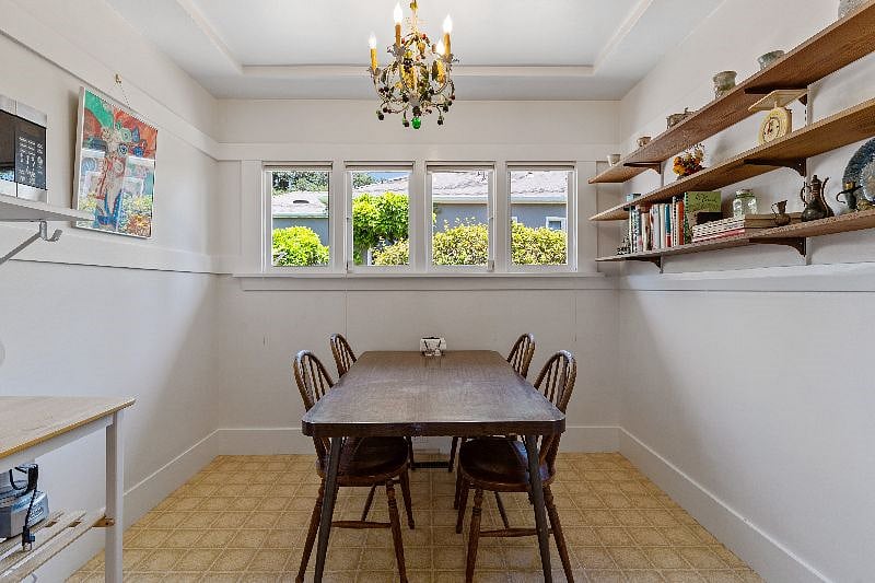 Cozy Dining Nook with Mid-Century Table