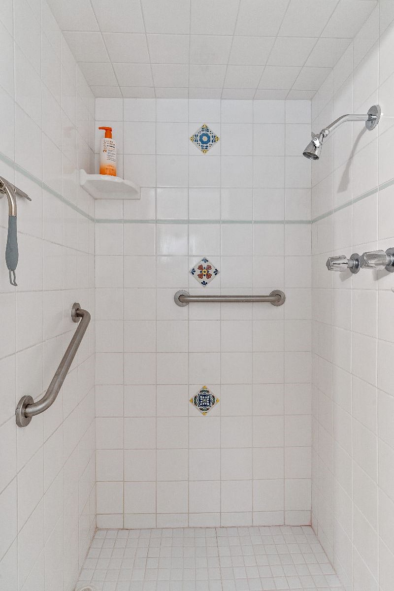 Walk-in Shower with Grab Bars
